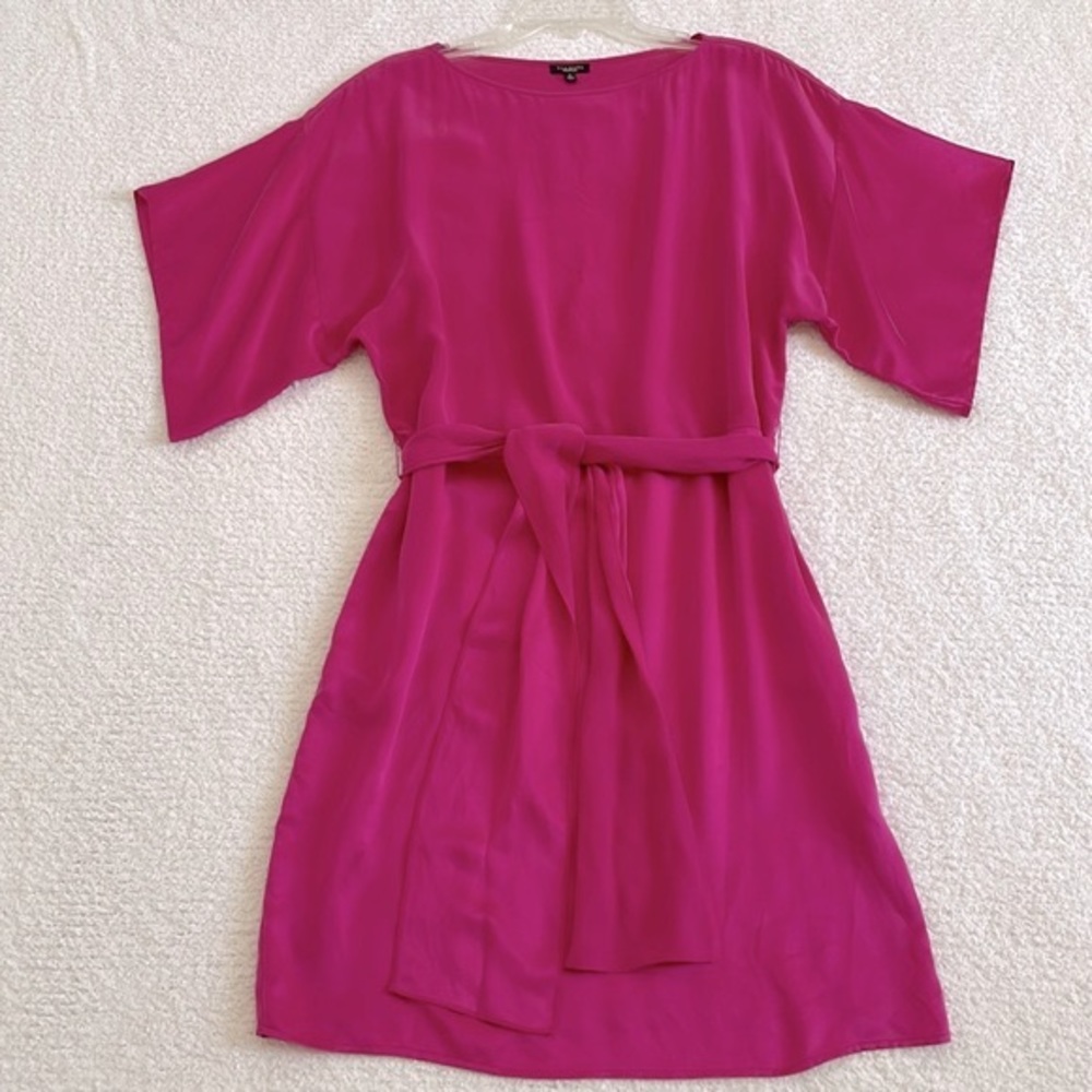 TALBOTS KIMONO SLEEVES 100% SILK POPOVER DRESS - Picture 4 of 16